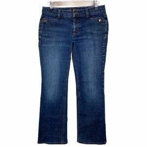 Ann Taylor Modern Fit Lindsay Waist Boot Cut Jeans Women's 4P Dark Wash